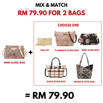 MIMI SLING BAG - BATIK BD, BEIGE